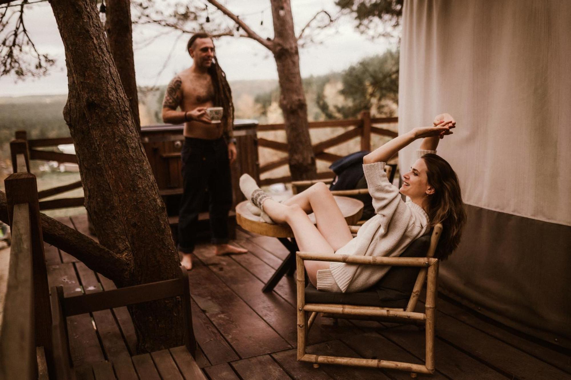 Jurty Z Widokiem, Prywatna Balia- Dzikolas Glamping Краснобруд Экстерьер фото